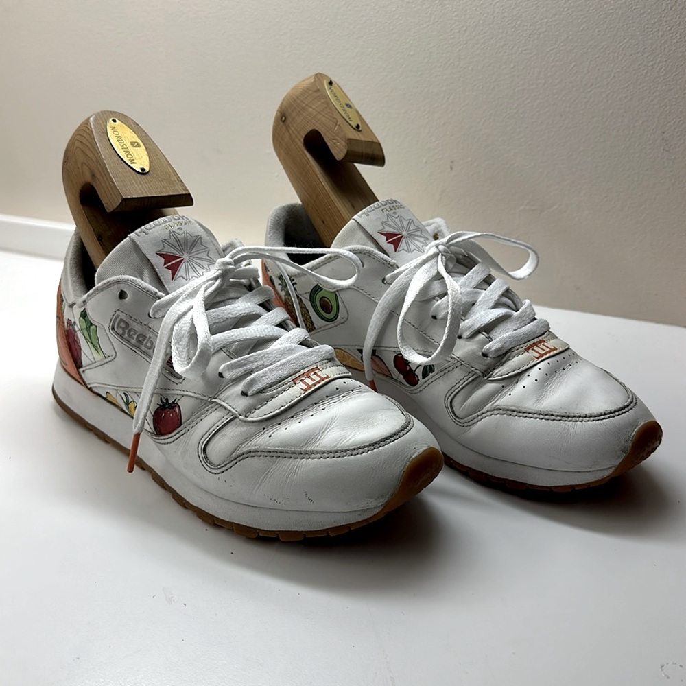 Hand-Painted Reebok Classics: Fresh Produce 🥕🥒🍓